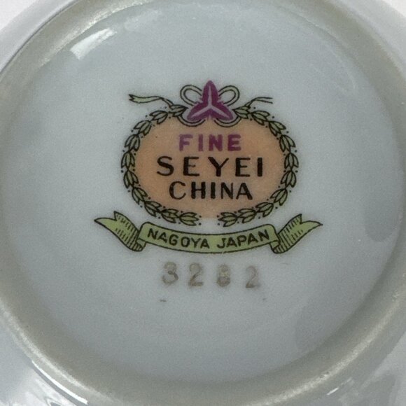 Silver Wheat Seyei China Creamer Gray w Platinum Trim Japan 3282 - Picture 11 of 11